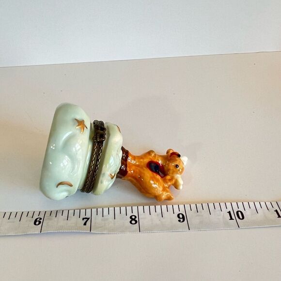 Reindeer Cloud Trinket Ring Box  Vintage - Picture 6 of 7